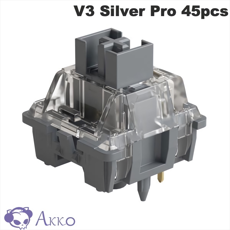 【45個】 Akko V3 Silver Pro スイッチ (第3世代) AKKO02-00006