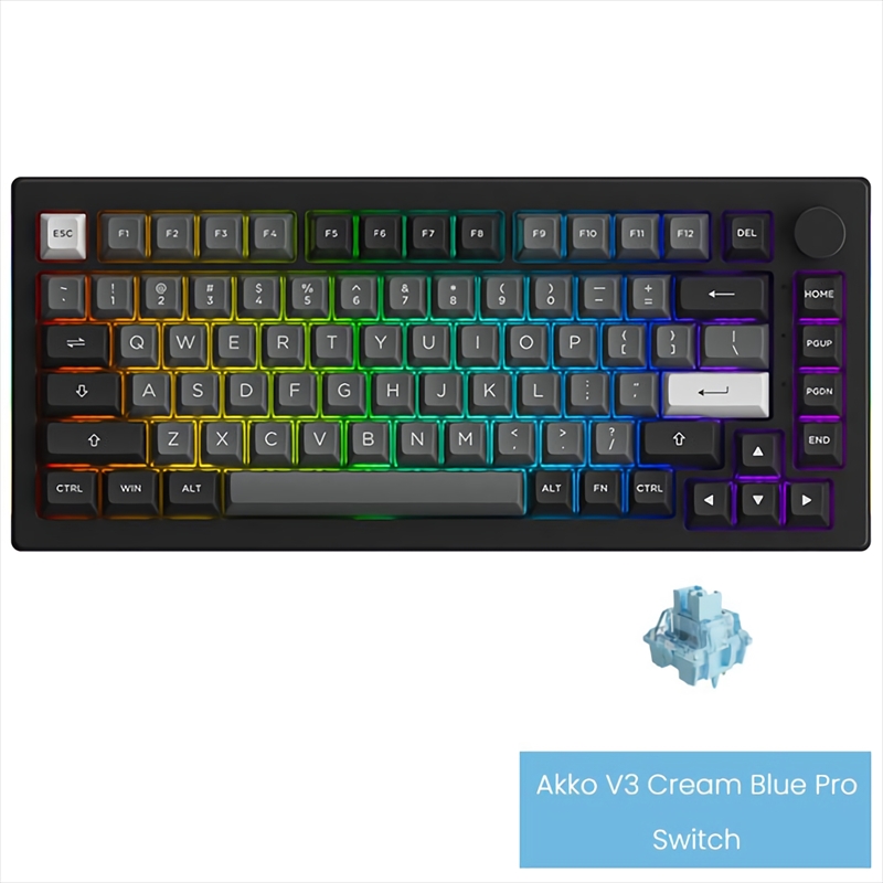 5075B Plus Black&Silver - V3 Cream Blue Pro AKKO01-00004