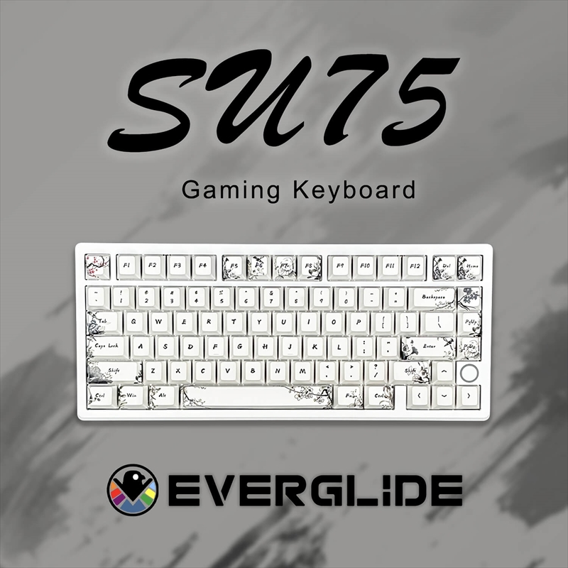★日本の職人技★ EverGlide Su75 ホワイト ラピッドトリガーキーボード EverGlide キーボード