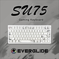 EverGlide Su75 ホワイト ラピッドトリガーキーボード EverGlide-su75-wh-b