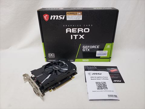 GeForce GTX 1650 AERO ITX 4G 各サイトで併売につき売切れのさいはご容赦願います。