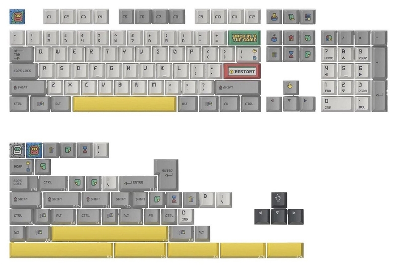 KEYTOK Game Keycaps グレー