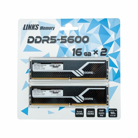 LM5D-5600U16GX2-32G　・CPUクーラーを選ばないロープロファイルヒートスプレッダ