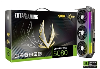 RTX5080AMP16G/ZT-B50800B-10P ZOTAC GAMING GeForce RTX 5080 AMP Extreme Infinity 16GB GDDR7