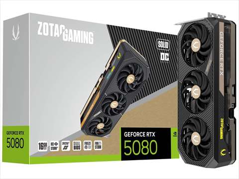 RTX5080SOLIDOC16G/ZT-B50800J-10P ZOTAC GAMING GeForce RTX 5080 SOLID OC 16GB GDDR7