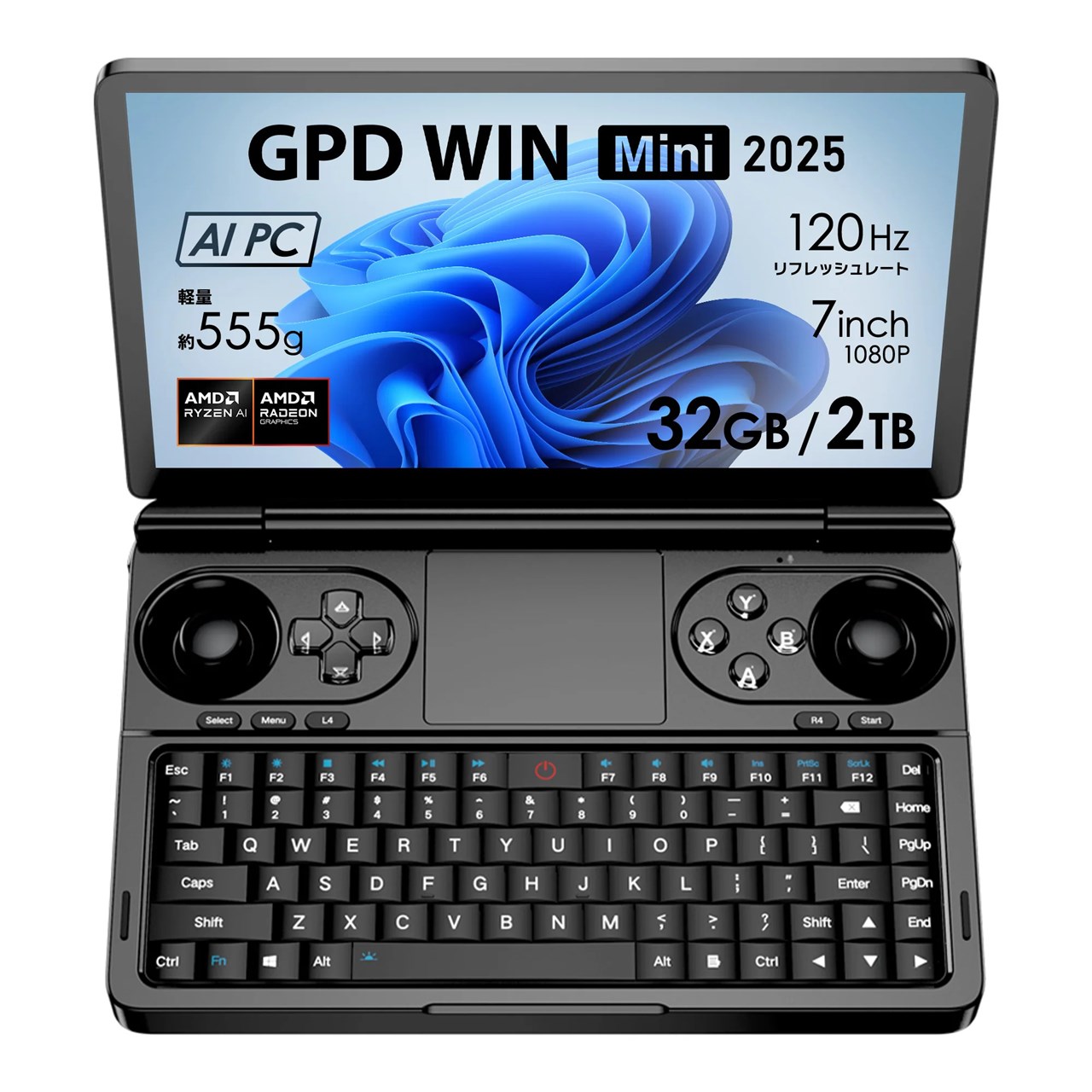 GPD WIN MINI 2025 ブラック（AI9 HX370+32GB+2TB) | ゲーミング