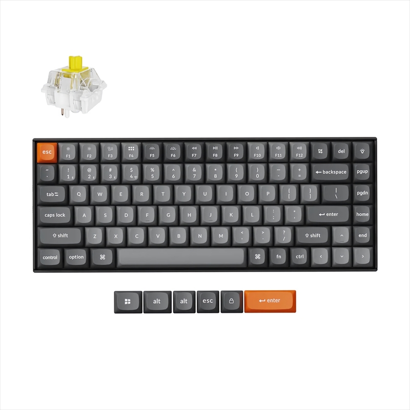 K2M-A4-US K2 Max QMK ワイヤレス カスタム・メカニカルキーボード - WHITE LED - US配列  / Keychron Superスイッチバナナ軸