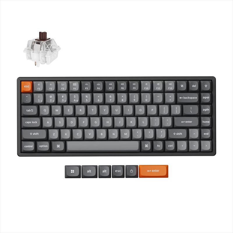K2M-J3-US K2 Max QMK ワイヤレス カスタム・メカニカルキーボード - RGB - US配列  / Keychron Superスイッチ（ホットスワップ）茶軸