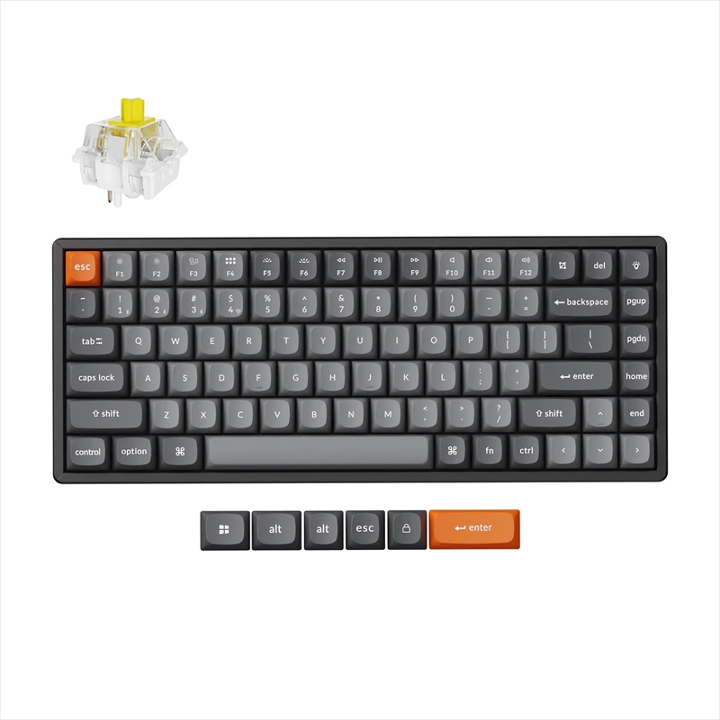 K2M-J4-US K2 Max QMK ワイヤレス カスタム・メカニカルキーボード - RGB - US配列  / Keychron Superスイッチ（ホットスワップ）バナナ軸