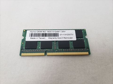 204Pin 1600(PC3-12800) 8GB DDR3 S.O.DIMM 各サイトで併売につき売切れのさいはご容赦願います。