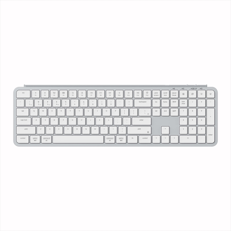 B6P-K14-US Keychron B6 Pro ウルトラスリム ワイヤレスキーボード - US配列（テンキー付 / 100%フルサイズ） / シザースイッチ（本体カラー：シルバー）