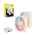 iCUE LINK LX140-R RGB WHITE Dual Reverse Fans Starter Kit (CO-9051056-WW)