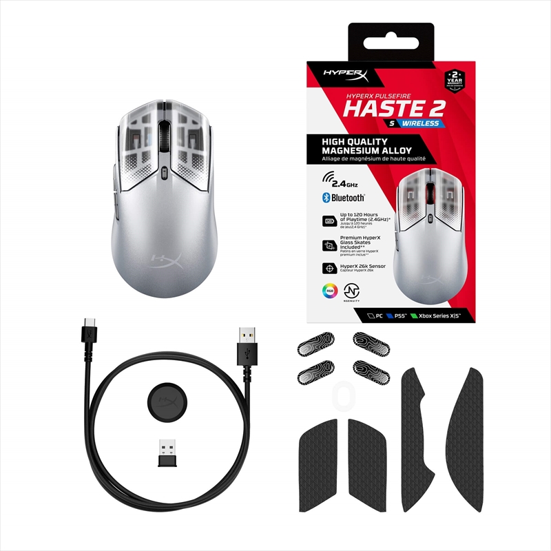 HyperX Pulsefire Haste 2 S Wireless(Silver) 9B002AA 2月28日発売
