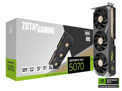 ZT-5070-12GB-SOC/ZT-B50700J-10P ZOTAC GAMING GeForce RTX 5070 SOLID OC