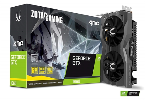【クリックで詳細表示】ZTGTX1660-6GBAMP/ZT-T16600D-10M ZOTAC GAMING GeForce GTX 1660 AMP 6GB GDDR5