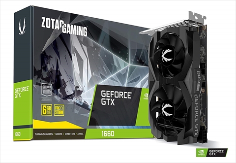 【クリックで詳細表示】ZTGTX1660-6GB/ZT-T16600F-10L ZOTAC GAMING GeForce GTX 1660 6GB GDDR5