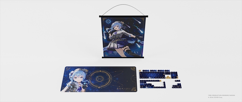 HYTE Hoshimachi Suisei Keycap + Mouse Pad(初回限定版) 星街すいせいコラボ限定キーキャップ＋マウスパッドセット 7月5日発売予定