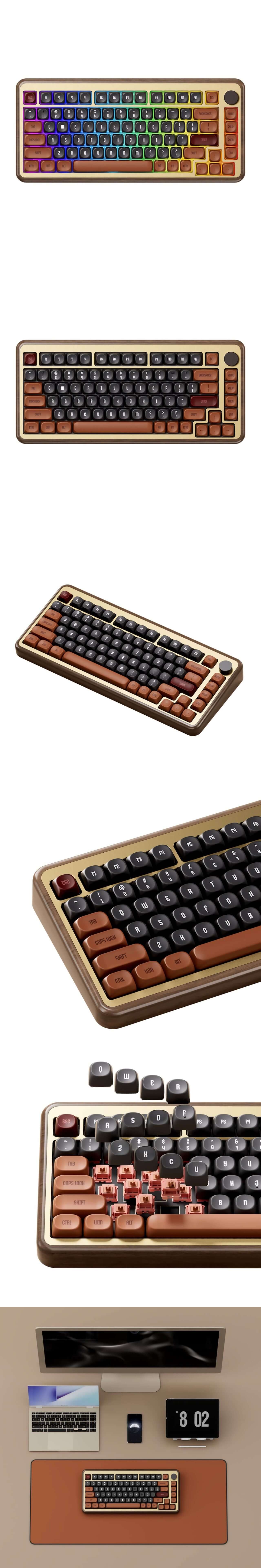 Akko MU02 ワイヤレス対応 木製メカニカルキーボード | キーボード